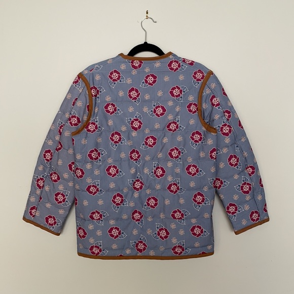 NWT Carleen for Anthropologie Floral Quilted Snap Front Jacket Size Small - Picture 9 of 9